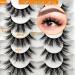 Heracks F-01 20 Pairs Short Mink Lashes 3D Wispy Cat-Eye Natural Look - Mixed Styles False Eyelashes Pack for Fluffy Lashes-A - Buy Online on SooperMarket.com