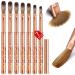 Saviland Acrylic Nail Brush Set - 7 PCS Kolinsky Acrylic Nail Brush for Acrylic Powder Golden Nail Brushes for Acrylic Application Nail Extension & Carving Nail Salon Home DIY 4/6/8/10/12/14/16