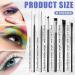 Goth Makeup Brush Set - 6 Piece Ultra Thin Slanted Flat Angle Brushes for Eyeliner & Eye Shadow - Women's Cosmetics - Buy Online on SooperMarket.com