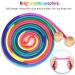 Qetlavee 5m Jump Rope for Multiplayer Fun | Adjustable Wooden Grip | 7 Color Rainbow for Kids & Children - Buy Online on SooperMarket.com