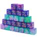 24 Pieces Dice Counters Token Dice Magic The Gathering Starry Sky Dice D6 Dice Cube Loyalty Dice Compatible with MTG CCG Card Game Accessories