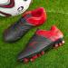 LEOCI Soccer Shoes for Kids - Firm Ground Football Boots for Boys & Girls | Size 32 EU | Black & Red - Buy Online on SooperMarket.com