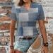 Buy Women's Oversized V Neck Short Sleeve Tops - Trendy Loose Casual Printed Button Down T-Shirt in Blue - Perfect for All Occasions - Buy Online on SooperMarket.com
