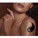 Dope Tattoo 6 Sheets Retro Ying Yang with Sun and Moon Temporary Tattoos for Men and Women - Stars Tattoo Design 3.7 X 3.7 Inch - Buy Online on SooperMarket.com
