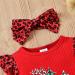 Loalirando Baby First Christmas Romper | Xmas Outfit for Newborns | 3-6 Months Red - Tree Design - Buy Online on SooperMarket.com