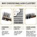72 B&Q D Curl Cluster Lashes | Natural DIY Soft Eyelash Extensions - 12mm D-12 UK-FD-B48 - Buy Online on SooperMarket.com