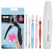 9 Pieces Nail Art Tools, Include Acrylic Nail Clipper Stainless Steel Nail Cutter, 3 Cuticle Pushers, 2 Nail Polish Carving Pen and 3 Nail Buffering Files for False Nail Art Manicure (Black)