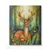 Stupell Industries Deer with Nature Mushrooms Canvas Wall Art by The Dutch Lady 16 x 20