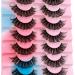 Dramatic D-Curly Mink False Eyelashes - 8 Pairs of Natural Fluffy Fake Lashes (025) - Buy Online on SooperMarket.com