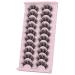 WiWoseo 10 Pairs Natural Faux Mink 3D False Eyelashes - Wispy & Fluffy - Buy Online on SooperMarket.com
