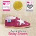 Soft Sole Baby Shoes for Girls and Boys | Leather Toddler Walking Shoes | 0-6 Months | Pink Stars - Buy Online on SooperMarket.com
