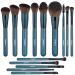 BS-MALL Makeup Brush Set 14Pcs Premium Synthetic Professional Makeup Brushes Foundation Powder Blending Concealer Eye shadows Blush Makeup Brush Kit Deep Starry Blue B-StarBlue