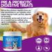 Pre and Probiotics for Dogs - Probiotic Dog Chews Support Digestive Health Gut Health Itchy Skin Yeast Balance Allergies Immune Health - Duck Flavor - 120 Soft Chews - All Ages All Breeds - Buy Online on SooperMarket.com
