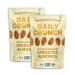 Daily Crunch Sprouted Almonds, 5 Ounce Resealable Bags (Golden Goodness, 2 Pack) - Savory Spices, Sea Salt and Turmeric, Sprouted and Dehydrated for a Unique Crunch, Keto Friendly, Non-GMO, Oil and Salt Free, Vegan, Healthy Snack Golden Goodness 5 Ounce (