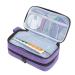 LUXJA Essential Oil Carrying Case - Portable Double-Layer Organizer for 12 Bottles (5ml-15ml) and Roller Bottles - Purple - Buy Online on SooperMarket.com
