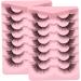 Fake Eyelashes 1 Pack/7 Pairs Fluffy Mink Lashes 3D Natural Look Wispy Eye Lashes Faulse Eyelashes Extension for Eye Makup Mink Lashes Lash Extension False Eyelashes Wispy Eye Lashes - Buy Online on SooperMarket.com