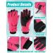 Kids Winter Waterproof Ski Gloves 2 Pairs for Cold Weather - Purple Red - 3-6 Years - Buy Online on SooperMarket.com