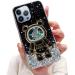 Tivenfezk Nadoli for iPhone 14 Pro Treibsand B r astronaut Hidden Stand Cap Careature Glitzer astronaut Stand Soft Silicone Bling Mobile Phyos
