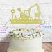 Cakeshop Cake Decoration Pack | Construction Digger Premium Double Sided Glitter Card Cake Topper & 25g Party Pack of Cake Sugar Sprinkles | Custom Name & Age Cake Decorations (Champagne) Prime Glitter Card: Champagne - Buy Online on SooperMarket.com