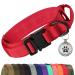 Joytale Tactical Dog Collar | Dog Collar with Handle | Dog Collar Large Dogs with QR Code Dog Tag Red XL XL Red