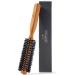 ZilberHaar - Styler Hair and Beard Brush - Round Brush  1.3 Inch Stiff Boar Bristles and 8.5 Inch Pearwood Handle - 222 Plugs of Bristles - Beard Grooming Brush for Men