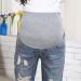 Spritumn-Home Maternity Jeans for Women UK | Solid Blue Skinny Fit Ripped Jeans | Over The Bump Vintage Stretch Denim Leggings | 4XL - Buy Online on SooperMarket.com