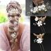 Bridal Flower Wedding Hair Pins - Crystal Pearl Clips Headpiece for Brides - Gold Hair Accessories with Rhinestone - Pure White Flower - 5 Count - Buy Online on SooperMarket.com