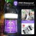3000V Electric Solar Bug Zapper | Indoor Outdoor Mosquito Killer | Waterproof Pest Control Rechargeable Fly Trap for Home Kitchen Patio Camping - Buy Online on SooperMarket.com