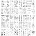 Cerlaza 100 Sheets Temporary Tattoos for Women - 420 Mixed Styles Fake Tattoo Stickers - Realistic Henna Body Art Sticker Set - Buy Online on SooperMarket.com
