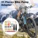 MxTimwan 31-Piece Bicycle Valve Adapter Set | Universal Bicycle Pump Adapters with Storage Box for Compressor Stand & Air Ball Pump - Buy Online on SooperMarket.com