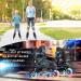 Soldow Adjustable Inline Skates with Light Up Wheels - Black Rollerblades for Kids and Adults - Buy Online on SooperMarket.com