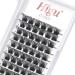 72 Pcs Lash Clusters DIY Eyelash Extension D Curl 16mm Wide Stem Cluster Lashes Individual Lashes Cluster Lashes Wisps Reusable Professional Makeup for Self-application (Volume Style D 16) 25 Gram (Pack of 1) Volume Styl...