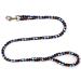 Dogeline large dogs jumbo with hand loop up to 80 kg / guide leash / practice line / training line very stable 17 colors (2.50m Africa (brown-marine blau-hellblau)) 2.50m Africa (brown-marine blau-hellblau)