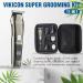 VIKICON Beard Trimmer Men IPX7 Waterproof Grooming Kit w/Case Nose Hair Trimmer Electric Razor Body Shavers Cordless Clippers Shaving Kit for Mustache Face Body Gifts for Men Dad Silver 13 Piece Set - Buy Online on SooperMarket.com