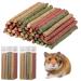 Metagio 50 pieces Timothy hay sticks rabbits toy toys for rabbits guinea pigs hamsters chinchilla bunny treats 3 flavors