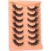 JIMIRE Fluffy Eyelashes Natural Look Cat Eye Russian Strip D Curl Lashes Look Like Eyelash Extensions Wispy Fox Eye Fake Eyelashes 7 Pairs Pack V - Buy Online on SooperMarket.com