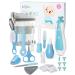 OTTOLIVES Baby Healthcare and Grooming Kit  24 in 1 Baby Electric Nail Trimmer Set Newborn Nursery Health Care Set for Newborn Infant Toddlers Baby Boys Girls Kids Haircut Tools (0-3 Years+) (Blue)