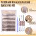 PHKERATA Brown Cluster Lashes Kit - Individual Eyelashes C Curl Extension Set with Glue, Seal, and Tweezers - Buy Online on SooperMarket.com