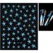 JMEOWIO 9 Sheets Colorful Star Nail Art Stickers Decals - Self-Adhesive Silver Supplies for Nail Design - Buy Online on SooperMarket.com