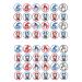 48 American Football Gnomes Cupcake Toppers Mini Edible Premium Thickness Football Theme Wafer Rice Paper Cupcake Toppers/Decorations