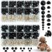 800PCS Safety Eyes and Noses for Amigurumi  2 Boxes Crochet Eyes with Size Chart  Black Plastic Craft Doll Eyes with Washers for Crochet Stuffed Animals  Crochet Toy and Teddy Bear  Assorted Sizes