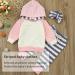Toddler Hooded Sweatshirt & Pants Set - Pink Stripe | 3-6 Months - Buy Online on SooperMarket.com