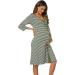Marvmys Maternity Nightdress for Hospital Breastfeeding - 3/4 Sleeves Nursing Nightgown, XL, A-Green - Buy Online on SooperMarket.com