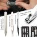 Three Swords Lucca 6-Piece Nail Care Set | Luxury Manicure & Pedicure Set in Red Leather Gift Box | Skin Scissors Tweezers Nail Clipper & File - Buy Online on SooperMarket.com