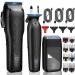 Karret Professional Hair Clippers and Trimmer Set 3 in 1 Hair Clippers for Men Pro Clipper T-Shaper Trimmer & Foil Shaver Cordless Clippers and Grooming Set Hair Cutting Kit for Gift