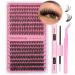 Eyelash Extension Kit 30D+40D Individual Lashes Cluster Kit 320pcs Clusters DIY Lash Extensions Kit 8-16mm Natural Eyelashes Individual Lashes with Lash Bond and Seal and Tweezers by TOOCHUNAG C-30D+40D+BOND&SEAL+TWEEZER