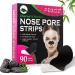 AGETITY Nose Strips  90 Pcs Nose Blackhead Remover Strips  Pore Strips for Blackheads  Blackhead Removal Deep Cleansing Nose Pore Strips for Women Pink