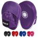 Kruzak Plain Punching Mitts for Muay Thai, Martial Arts, Sparring, Kickboxing & MMA Training - Men & Women Boxing Hook & Jab Focus Pads, Punch Bags Strike Shield and Punching Target Purple