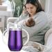 Stainless Steel Sippy Cup 10 oz | BPA Free, Double Wall Insulated | Toddler Straw Cup with Handles & Silicone Lid | Non-Spill, Purple - Buy Online on SooperMarket.com