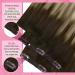 Youngsee 40cm Clip in Balayage Extensions | Real Hair Brown & Blonde | 120g - 7PCs Hair Clips - Buy Online on SooperMarket.com